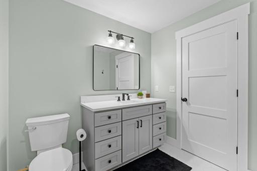 Lovely newly finished bathroom on lower level