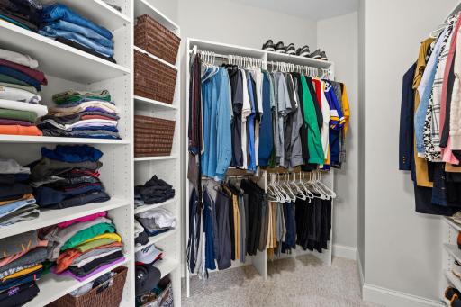 For organized lovers. A spacious walk-in closet with abundance of space