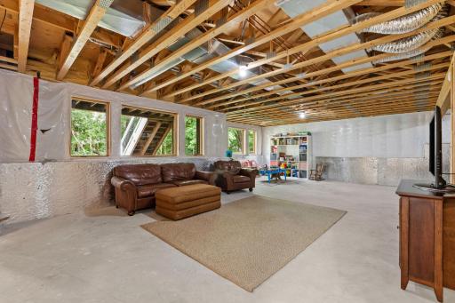 Here is your opportunity to design and finish to your exact liking. Billiards, ping pong, wet bar & big screen is all optional and will build finished square feet & equity for future rewards