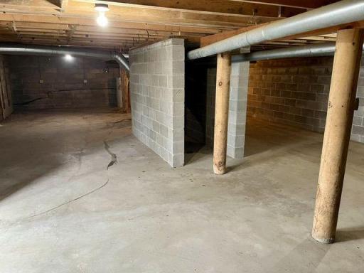 Basement of 1st structure walks out to lake side