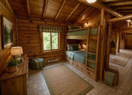 AI staging of one of the bunk room sections