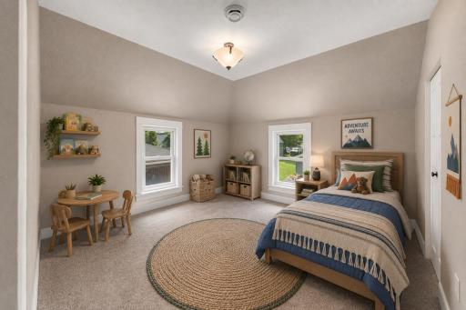 Upper Level 2nd Bedroom - Virtually staged Image!