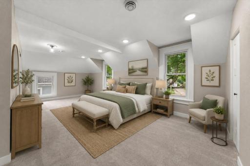 Primary Bedroom - Virtually staged Image!