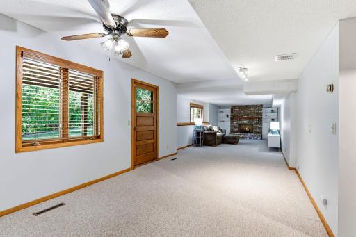Walkout to patio under deck!