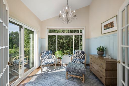 Lovely nature views and access to the patio.