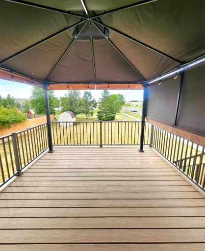Gorgeous maintenance free deck. Gazebo included!