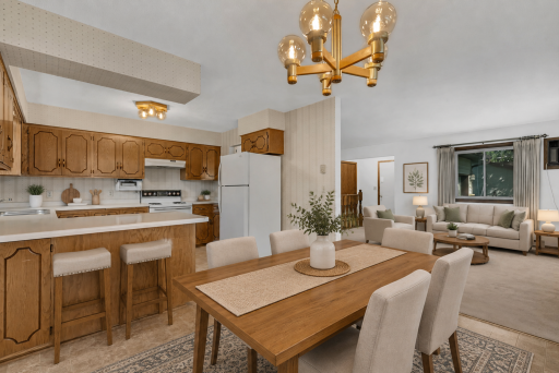 Virtually staged main level