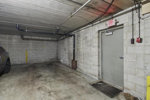 Underground heated garage stall.