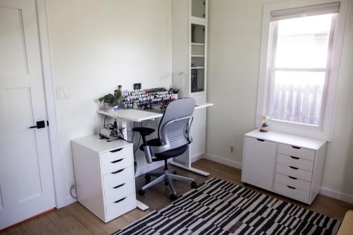 Third bedroom is currently set up as a hobby and work room.