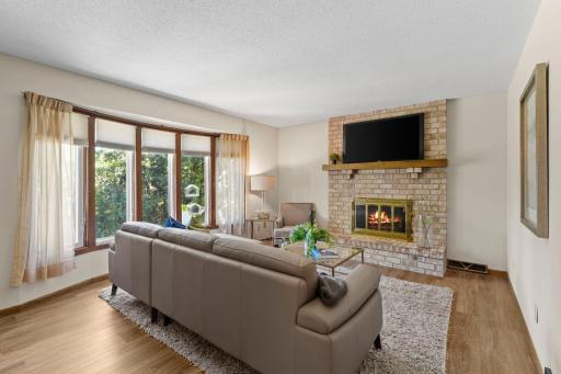 Comfortable Living Room Filled With Natural Light