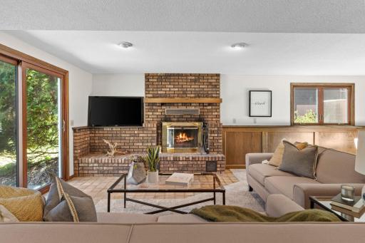 Cozy Up Around The Wood-Burning Fireplace