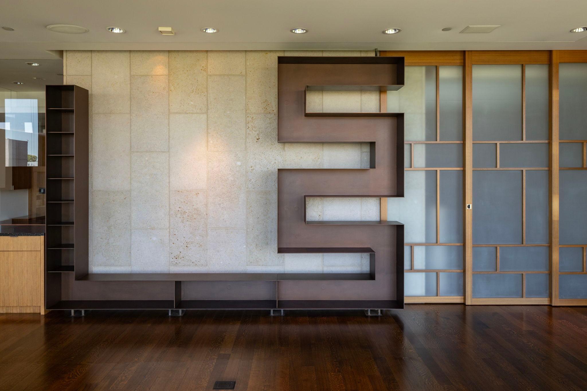 Family room can be screened from foyer by using Shoji screens