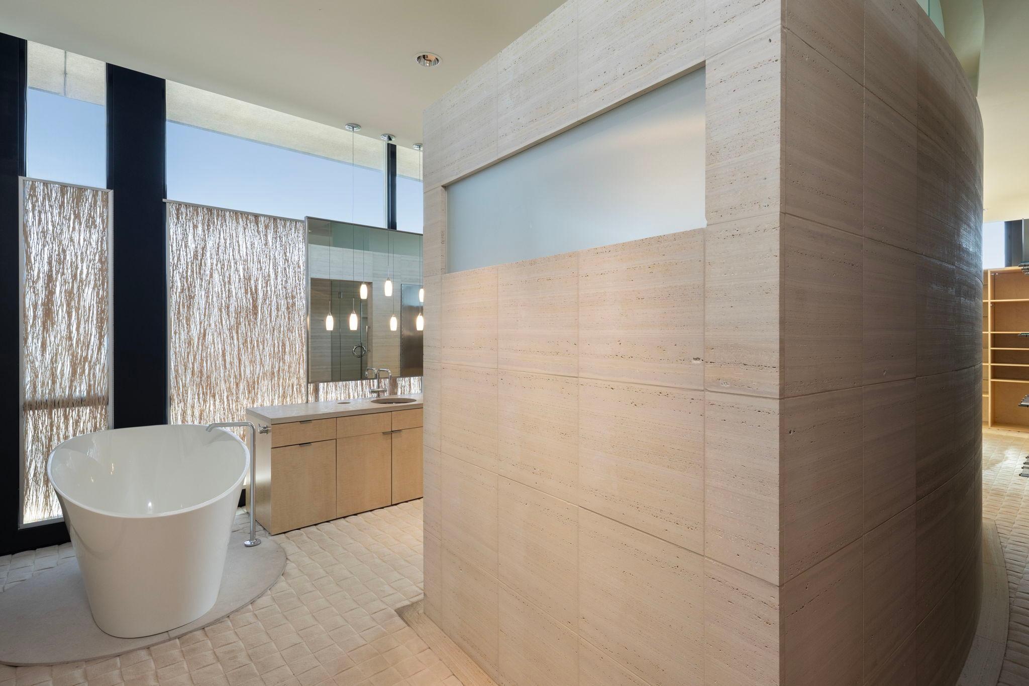 Portion of full custom primary bath