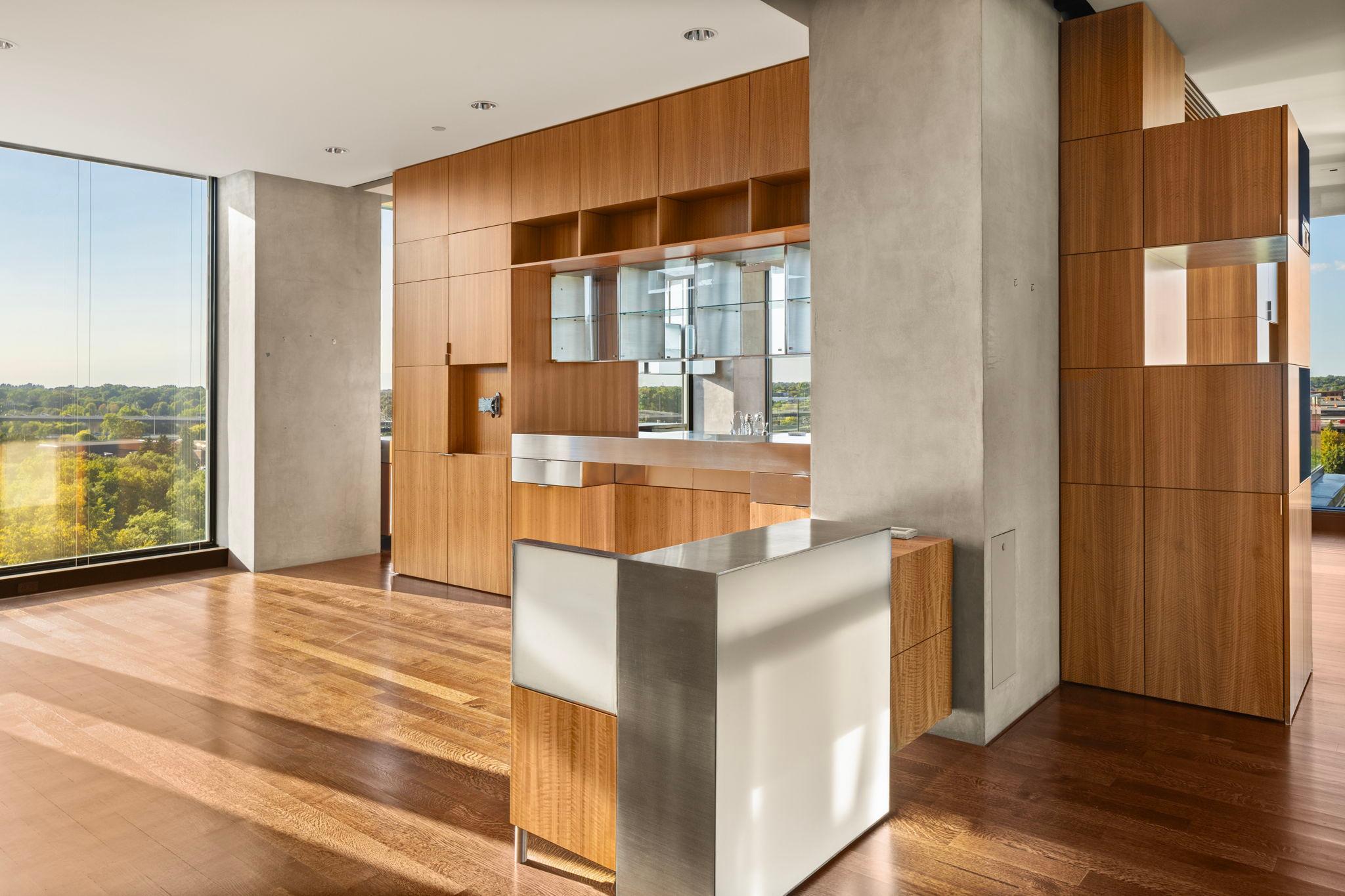 Desk and study area adjoining kitchen and great room