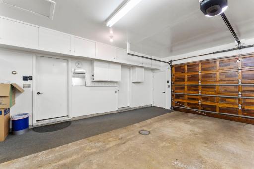 Once entering the heated insulated garage you'll find a handy utility closet for added storage