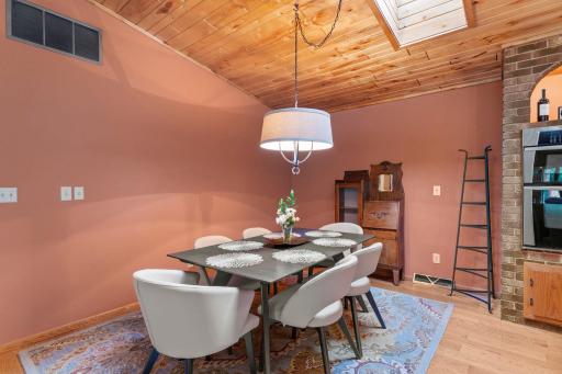 Nice size dinning area with a skylight and adjustable overhead lighting