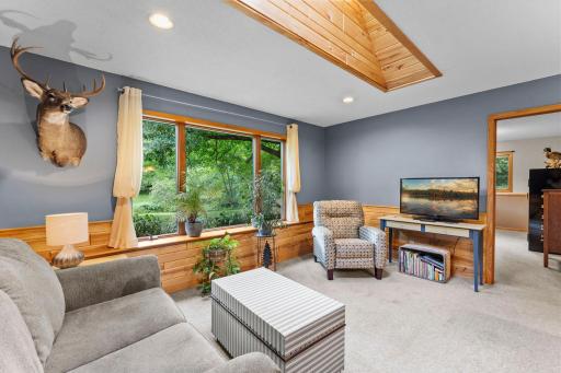 A comfy corner snuggling up with a good book or relaxing with a view of the backyard