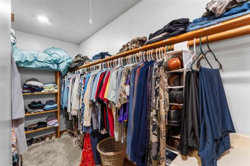 Expansive walk-in closet