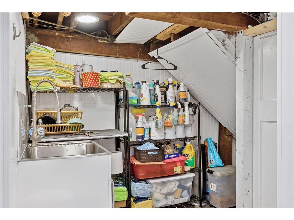 There is a half bath in the basement.