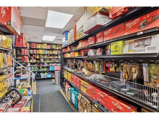 A lot of the shelving units are free standing and will be removed to open up the floor plan.