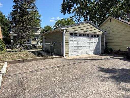 2955 Queen View of backyard from alley, two car garage, fenced in yard