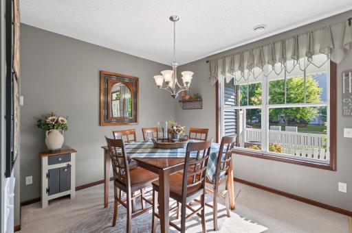 Plenty of room to entertain in the dining room.