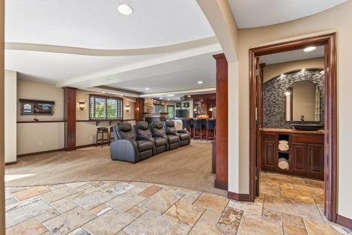 View into main area & 3/4 Bathroom