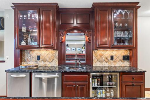 Mini kitchenette & mood lighting!