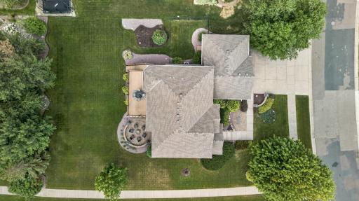 Aerial overhead view