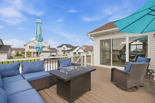 Built-in deck lighting creates wonderful nighttime ambiance and extends the use of this outdoor space into the evening. One more upgrade that is already finished and ready to enjoy.