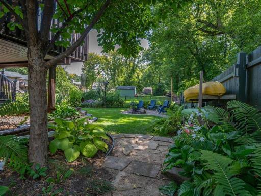 Paver stepping stones to the backyard area.