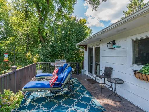 Deck area just off the dining area. Perfect for grilling!