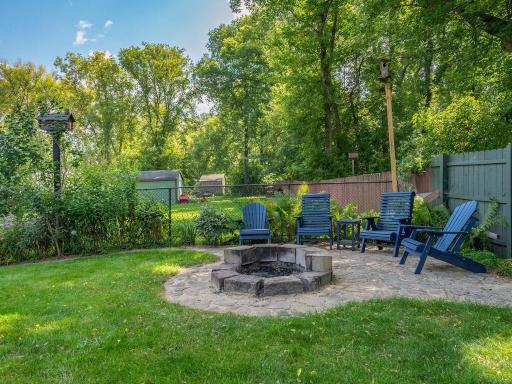 Backyard firepit.
