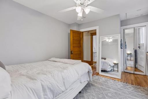 All three bedrooms have a walk in closet. There is also hardwood floors throughout the entire home.