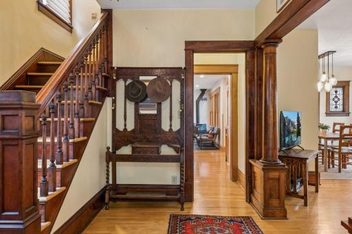 The front foyer is also an inviting space to greet guests.