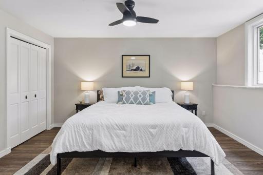 Spacious lower level bedroom