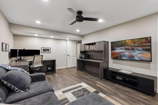 Lower level office space that could be fifth bedroom with the addition of an egress window.