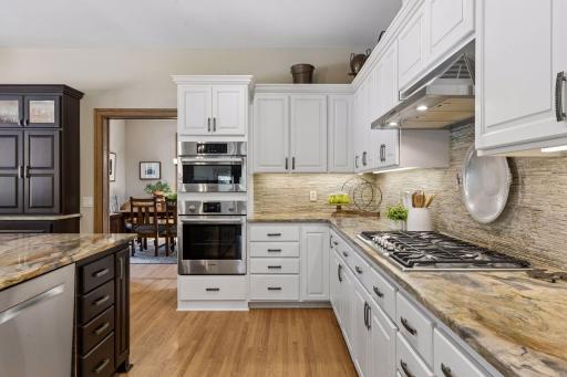 Sub-Zero and Bosch appliances complement the kitchen’s thoughtful, functional design.