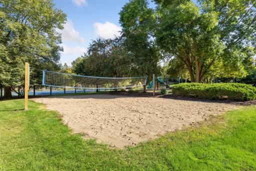 Community volleyball court.
