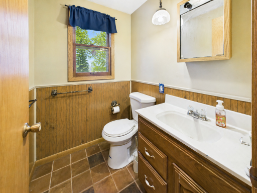 Main floor full bath next to the master bedroom