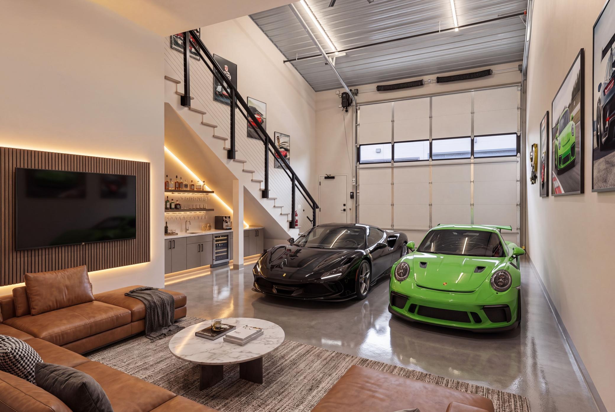 Virtually Staged - For the collection that deserves its own address. Cars, workspace, lounge space, and storage all under one roof.