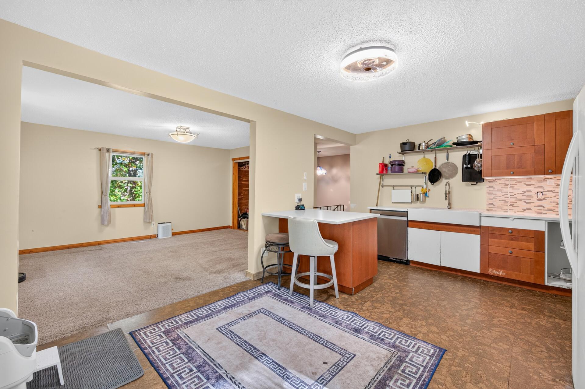 Spacious main-level kitchen/dining