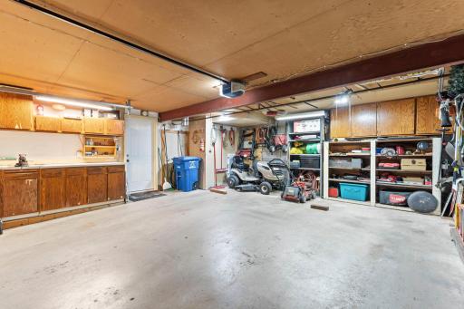 Tuckunder garage offers a ton of storage and workshop area.
