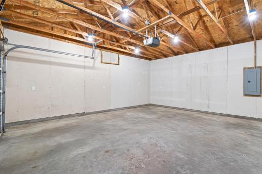 interior of the 2-stall garage.