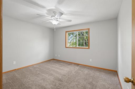 Primary bedroom on the upper level.