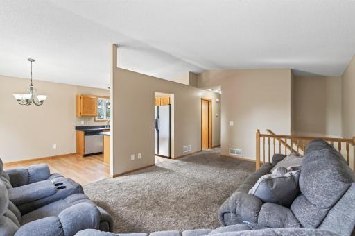 Great upper level flow of living space.