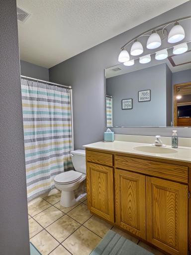 Primary bath provides a comfortable and private retreat.
