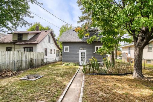 There are many possibilities for gardens and green space in this fully fenced backyard.