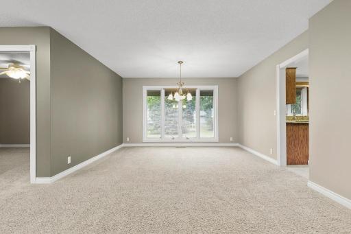 Really great dining room space that overlooks living room & kitchen
