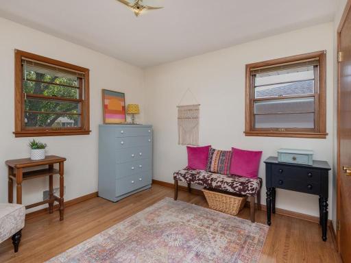 Secondary bedroom on main level with generous closet space too!!